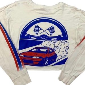 Never worn Ripple 1992
Motorsport Racing Car T-shirt
Size XS Long sleeve Cropped